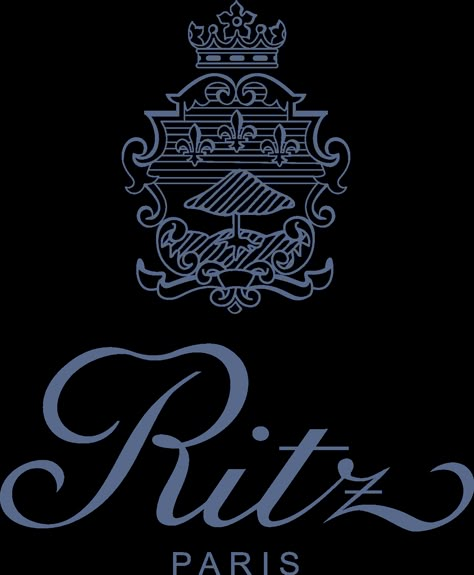 Ritz Hotel Paris, Classy Branding, Luxe Logo, The Ritz Paris, Hotel Ads, Ritz Hotel, Heraldry Design, Crest Monogram, Ritz Paris