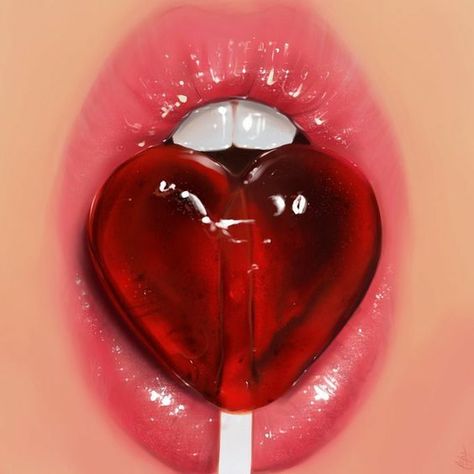 Lollipop Lips, Fireplace Tv Wall Decor, Anime Lips, Lip Art Makeup, Room 2023, Lip Wallpaper, Reference Photos For Artists, Fireplace Tv Wall, 2022 Art