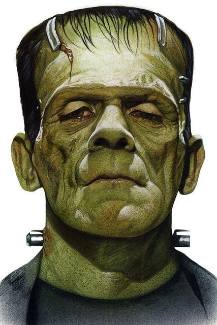 Frankenstein Face Paint Men, Frankenstein Face Paint, Frankenstein Painting, Universal Monsters Art, Frankenstein Tattoo, Hollywood Monsters, Frankenstein Art, Monster Squad, Halloween Wallpaper Cute