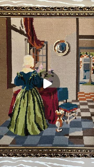 Alison Sheffield Interiors on Instagram: "How much vintage needlepoint is too much vintage needlepoint? I say there is no limit! My walls are starting to disagree. 🫣 But it’s all about the setting and the mix! That’s what keeps them fresh and not fussy. And yes I pretend that that is me and #evvietherescuepup in the big one with the checkerboard floor. 💃🏻🐶" Checkerboard Floor, The Big One, Vintage Needlepoint, No Limit, Sheffield, I Said, Too Much, Needlepoint, Wall