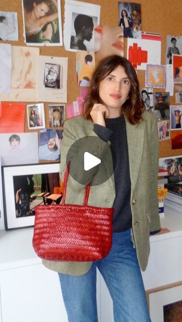 Rouje Paris on Instagram: "Rouje x Dragon Diffusion 

One of the brand’s most iconic pieces and an essential for Jeanne Damas.
Working in collaboration with Brussels-based Dragon Diffusion, this timeless basket has been reinvented in a hand-woven leather version dyed with natural pigments from Italy. A deep red, the iconic color of Rouje." Rouje Paris, Jeanne Damas Style, Jeanne Damas, Barnes And Noble, Deep Red, Dye, Hand Weaving, My Style, Red