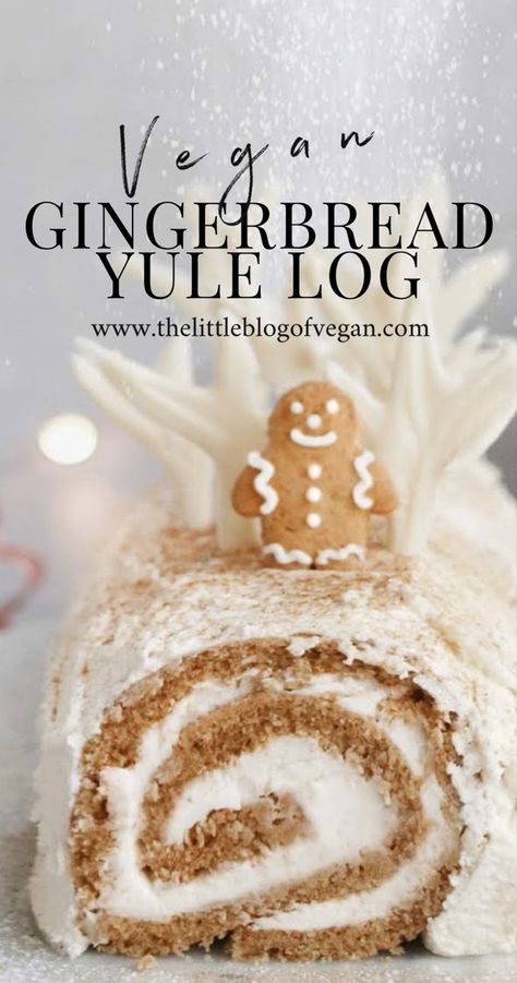 Gingerbread Yule Log, Yule Log Cake Recipe, Dairy Free White Chocolate, Yule Log Recipe, Christmas Yule Log, Chocolate Yule Log, Gingerbread Cookies Decorated, Yule Log Cake, Chocolate Tree