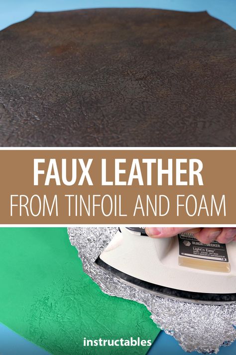 Faux Leather Painting Technique, Diy Foam Paint, Painting On Faux Leather Diy, Leather Art Wall, Foam Crafts Ideas, Spray Foam Crafts, Foam Painting, Tin Foil Crafts, Faux Leather Crafts