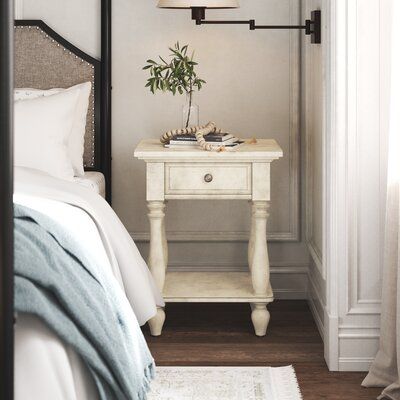 Nightstand Wood, Solid Wood Design, French Country Furniture, Kelly Clarkson Home, End Table With Storage, Wood End Table, Wood End Tables, Country Furniture, Table With Storage