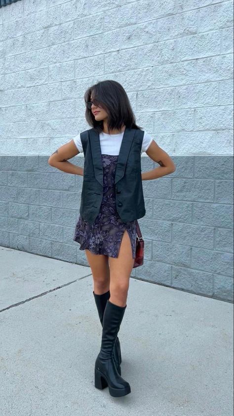 Grace Brinkly, Outfit Ideas Vest, Steve Madden Cypress, Shoes Steve Madden, Thrifted Outfits, Chic Outfit, Mode Inspo, Outfit Inspo Fall, Looks Style