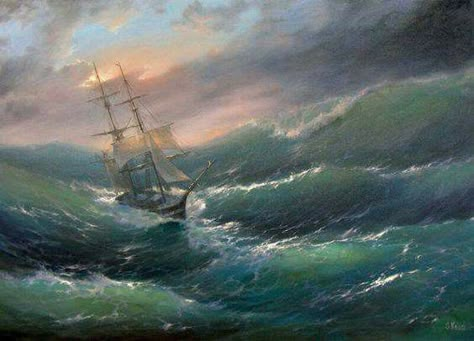 Painting For Office, Ship Sails, Marine Painter, Navi A Vela, Seascapes Art, Sea Storm, Sea Pictures, Old Sailing Ships, Sailboat Art