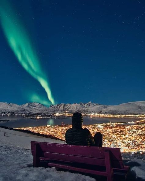 Tromso Norway Aesthetic, Norway Sky, Northern Lights Trip Norway, Tromso Norway Northern Lights, Arora Lights Norway, Norway