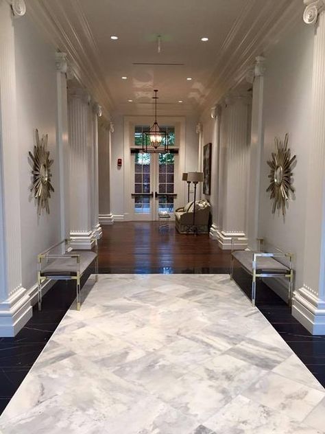 Fake Flooring, Sorority House Interior, Delta House, Sorority House, The University Of Alabama, Entry Hallway, Kappa Delta, Green Rooms, University Of Alabama