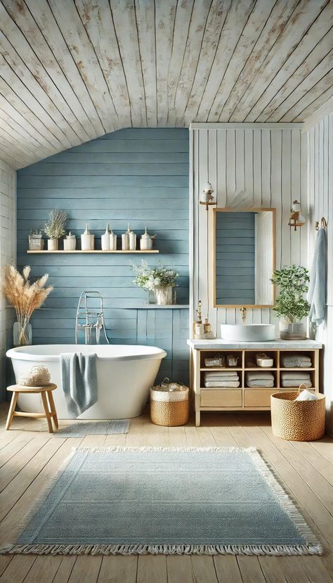 20 Inspiring Shiplap Bathroom Styles for a Timeless Appeal 30 Shiplap Bathrooms, Shiplap Bathroom Ideas, Shiplap Bathroom Wall, Small Cabin Interiors, Small Shower Remodel, Installing Shiplap, Shiplap Bathroom, Bathroom Decor Colors, White Shiplap Wall