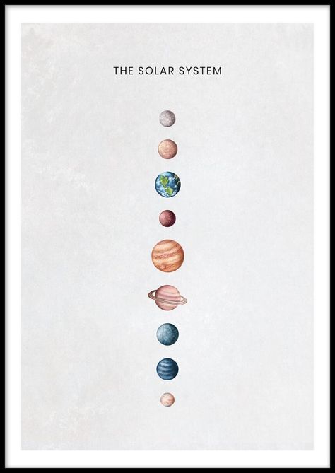 All The Planets, Planet Tattoo, Solar System Tattoo, Solar System Poster, Wall Trends, Planet Drawing, Newborn Schedule, Planet Tattoos, Constellation Tattoos