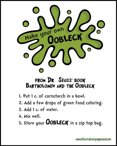 Dr. Suess, Dr Seuss Birthday Party Ideas, Dr Seuss Preschool Activities, Oobleck Recipe, March Lesson Plans, Bartholomew And The Oobleck, Dr Seuss Art, Dr Seuss Preschool, March Lessons