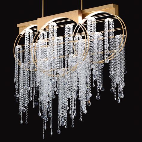 Cool Chandeliers, Luxury Lighting Design, Ring Frame, Feather Lamp, Led Crystal Chandelier, Garden Shower, Crystal Ceiling Light, Shimmer Lights, Moss Balls