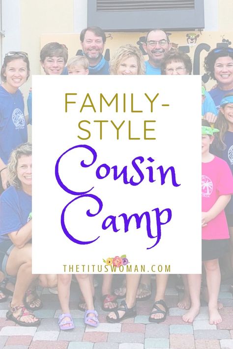 Cousin Crafts For Kids, Family Reunion Camping Ideas, Family Camp Activities, Cousin Weekend Ideas, Cousins Camp Ideas For Kids, Cousin Camp Themes, Cousin Camp Activities, Cousin Games, Cousin Reunion Ideas