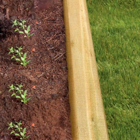 5 Favorite Flower Bed Edging Ideas | Family Handyman Wood Border Landscaping, Flower Bed Edging Ideas, Landscape Timber Edging, Railroad Ties Landscaping, Wood Landscape Edging, Bed Edging Ideas, Wooden Garden Edging, Yard Edging, Driveway Edging