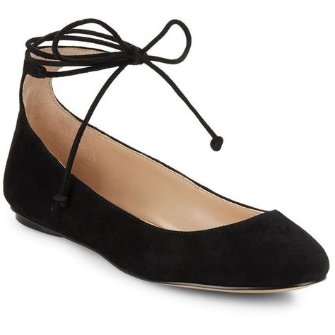 Karl Lagerfeld Paris Women's Larose Suede Lace-Up Flats ($30) ❤ liked on Polyvore featuring shoes, flats, champagne, lace up flat shoes, round toe flats, cushioned flats, laced up shoes and suede lace up flats Flat Shoes Outfit, Black Lace Up Flats, Flat Lace Up Shoes, Black Lace Shoes, Suede Flats Shoes, Black Lace Up Shoes, Karl Lagerfeld Shoes, Black Suede Flats, Flat Pumps