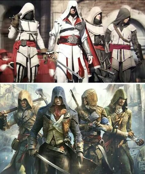 Assassin's Creed Brotherhood (2009)  Assassin's Creed Unity (2014). Custom Assassins Creed, Assassins Creed Altmal, Ac Brotherhood, Arno Assassins Creed Unity, Assassins Creed Unity Arno, Assassins Creed Tattoo, Assassin's Creed Brotherhood, Assassin's Creed Wallpaper, Assassins Creed Funny