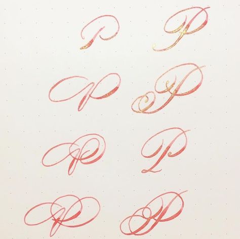 P Calligraphy, Cursive P, Fountain Pens Calligraphy, P Tattoo, Cursive Tattoos, Digital Calligraphy, Hand And Finger Tattoos, Pen Calligraphy, Copperplate Calligraphy