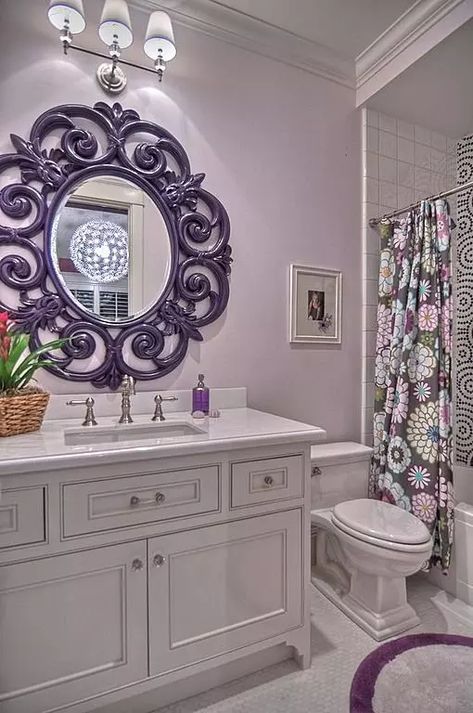 Pastel purple bedroom design #purplebathroom #purple #bathroom #lavender #bathroomideas #decorhomeideas Girls Bathroom Design, Restroom Ideas, Lavender Bathroom, Purple Bathroom, Girl Bathrooms, Purple Bathrooms, Bathroom Color Schemes, Purple Bedroom, Bad Inspiration