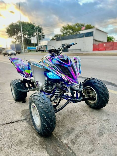 Glow Bottle, Custom Dirt Bike, Atv Four Wheelers, Yamaha Dirt Bikes, Atv Motocross, Motocross Love, Cool Dirt Bikes, Yamaha Raptor, Pink Truck