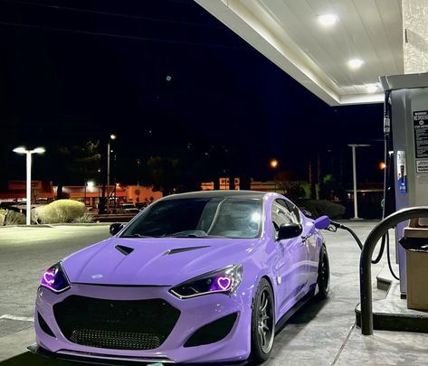 Best Cars To Modify, Purple Toyota Corolla, Purple Sports Car Aesthetic, Car Raps Design, Black Car With Purple Accents, Lavender Wrapped Car, Unique Car Colors Ideas, Lavender Car Wrap, Car Wrap Color Ideas