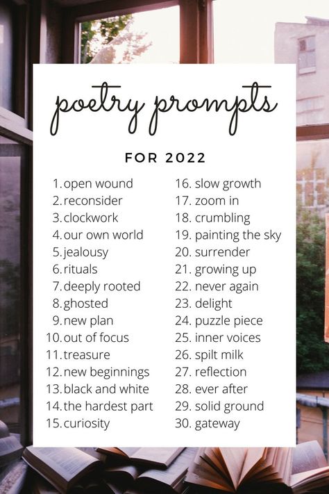 One Word Poetry, Poetry Writing Prompts Deep, Slam Poetry Prompts, Poem Writing Prompts, Songwriting Prompts, Poem Topics, Writing Prompts Poetry, Poetry Projects, Poetry Prompts