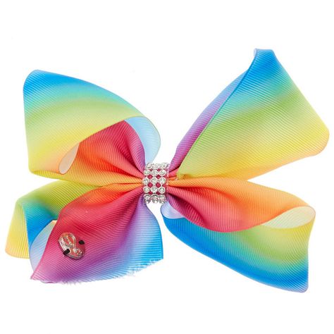 JoJo Siwa Small Rainbow Rhinestone Keeper Hair Bow | Claire's (22,215 EGP) ❤ liked on Polyvore featuring accessories, hair accessories, bow hair accessories, rhinestone hair accessories and rhinestone hair bows Jojo Bow, Jojo Siwa Bows, Dance Mums, Jojo Bows, Rainbow Bow, Dance Hairstyles, Wholesale Hair, Rainbow Fashion, Bow Hair Accessories