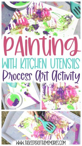 Encourage creative thinking and fine motor skills while teaching little kids how to reduce, reuse, and recycle with this quick & easy Reuse for Painting with Kitchen Utensils Activity. You're definitely going to want to check it out! #reuse #superheroes #kitchenutensils #processart #painting Halloween Preschool Worksheets, Color By Number Halloween, Cooking Theme, Toddler Kitchen, Art Activities For Toddlers, Reuse And Recycle, Halloween Preschool, Daycare Activities, Color By Number