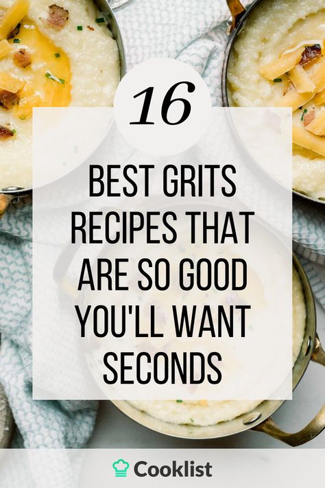 Grits are one of the Southern specialties that we just can't get enough of! This classic breakfast food is a favorite in many households, and it's so versatile that it can be served for breakfast, lunch, and dinner. Whether you want to enjoy a simple bowl of buttered grits or mix things up with a savory side of cheese grits, you'll find plenty of delicious recipes here. What To Serve With Grits, Leftover Grits What To Do With, Recipes Using Grits, Chicken And Grits Recipes, Cheese Grits Recipe Southern Style, Fish And Grits Recipe Southern Style, Savory Grits Recipe, Grits Dishes, Grits Recipe Breakfast