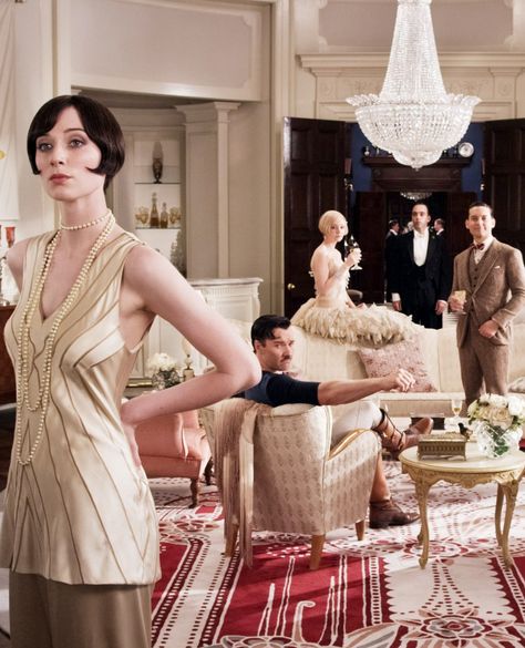 The Great Gatsby - Best On-Screen Interiors - Vogue.co.uk Jordan Great Gatsby, Daisy Buchanan Outfits, Jordan Baker Aesthetic, Baker Outfit, Kibbe Gamine, The Great Gatsby Movie, 20s Aesthetic, Gatsby Outfit, The Great Gatsby 2013