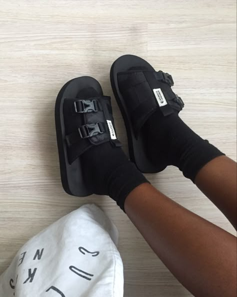 Comfortable Black Slides For Streetwear, Summer Streetwear Slip-on Slides, Slide Slippers For Streetwear, Sporty Slip-resistant Slides For Streetwear, Aesthetic Slides, Modern Slip-on Slides For Streetwear, Draco Slides, Best Mens Shoes, Suicoke Slides