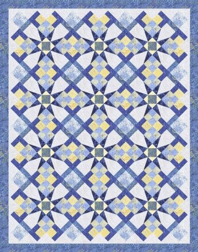 Blue Quilt Patterns, Yellow Quilts, Timeless Treasures Fabric, Kaleidoscope Quilt, Jelly Roll Quilt Patterns, Quilting Designs Patterns, Cute Quilts, Scrap Quilt Patterns, Star Quilt Patterns