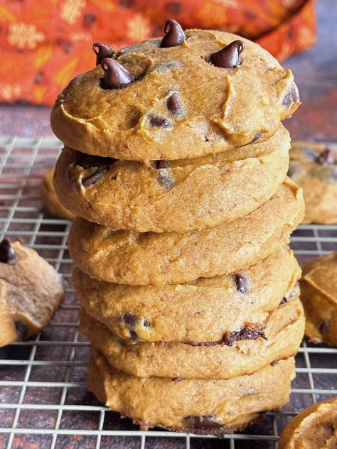 Recipe Menu, Cookies Chewy, Thanksgiving Recipe, Pumpkin Chocolate Chip, Pumpkin Chocolate Chip Cookies, Fall Recipe, Pumpkin Chocolate Chips, Bar Recipes, Chip Cookie Recipe