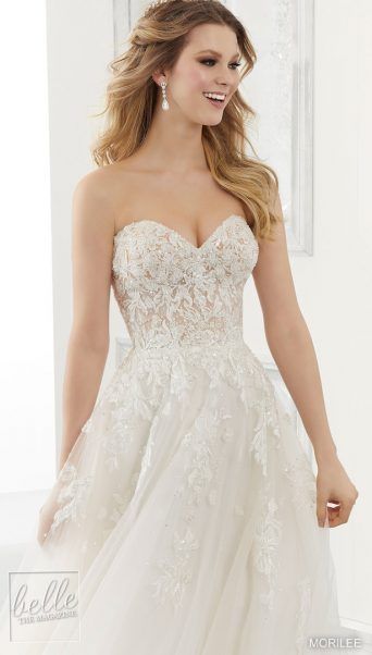 Morilee Wedding Dresses Spring 2021 - 2183-0077 Aline Dresses, Detachable Sleeves Wedding Dress, Mori Lee Bridal, Grey Prom Dress, Madeline Gardner, Womens Prom Dresses, Wedding Dress Pictures, Tulle Ball Gown, Bridesmaid Dress Sizes