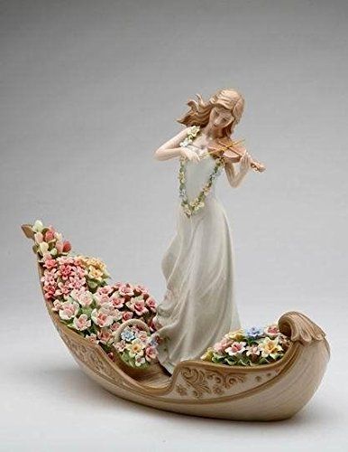 Cosmos 96643 Flowering Inspiration Ceramic Figurine, 13-1/4-Inch Musical Gifts, Porcelain Dolls For Sale, Lladro Porcelain, Musical Gift, Lladro Figurines, Floating Flowers, Porcelain Lamp, Porcelain Figurine, Porcelain Jewelry