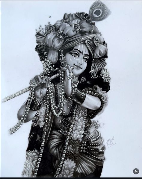 Pencil Shading Drawings, Krishna Portrait, God Sketch, Graphite Sketches, New Year Drawing, New Year's Drawings, God Painting, Actor Vijay, America Wallpaper