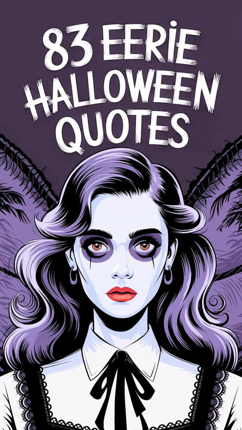 Step into the eerie side of Halloween with these 83 haunting quotes that will send chills down your spine. From creepy sayings to spooky movie quotes, this collection is perfect for setting a haunting mood. Whether you’re looking for scary Halloween sayings or vintage Halloween quotes to add a touch of old-school spookiness, these eerie quotes are sure to give you goosebumps. 📌 Save this pin to keep the haunting vibes alive! 👉 Click through to explore all 83 quotes. #HalloweenQuotes #Halloween Scary Quotes Creepy, Mummy Quotes Halloween, Creepy Doll Quotes, Creepy Halloween Quotes, Halloween Poems Vintage, Clown Quotes Creepy, Spooky Sayings Halloween, Haunted House Quotes, Creepy Sayings