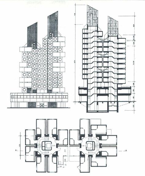 When Kisho Kurokawa’s Nakagin Capsule Tower premiered on Domus - Domus Metabolist Architecture, Kisho Kurokawa, Nakagin Capsule Tower, Luxury Resort Hotels, Book City, Open Architecture, Key Projects, Independent House, Tower Design