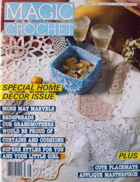 Magic Crochet #43 : Les Editions de Saxe : Free Download, Borrow, and Streaming : Internet Archive Art Au Crochet, Cloth Crochet, Magic Crochet, Crochet Best, Vintage Crochet Pattern, Crochet Vintage, Crochet Magazine, Crochet Borders, Crochet Motifs