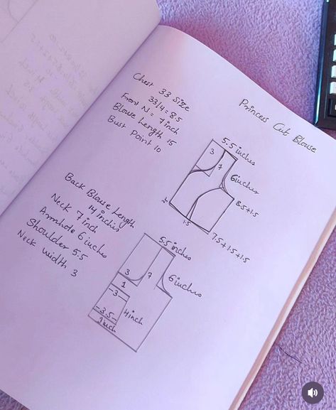 Blouse Measurement Guide, Princess Cut Blouse Design, Tailoring Classes, Pattern Drafting Tutorials, Princess Cut Blouse, Clothing Pattern Design, Sewing Measurements, Dress Patterns Diy, Easy Dress Sewing Patterns