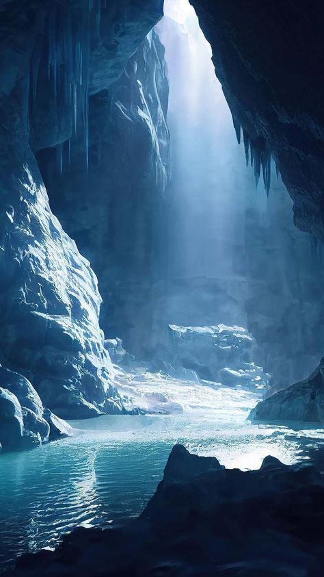 Ice Cave IPhone Wallpaper HD - IPhone Wallpapers : iPhone Wallpapers Ice Kingdom, Arctic Landscape, Book Vibes, Ice Cave, Stunning Wallpapers, Personal Space, Environment Concept Art, Fantasy Landscape, Rye