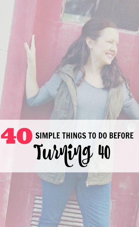 My big milestone birthday is THIS year - in two short months, to be exact. There are so many little things I want to do to celebrate. This isn't a bucket list, but more of a YOU GO GIRL - you can do anything list. If you or someone you know is turning 40 soon, share this list and get it on the fun! Turning 40 Bucket List, 40th Birthday Celebration Ideas, 40 Af, Before 40, Bucket List Ideas For Women, Turning Forty, Spring Challenge, Turning 40, Life Fitness