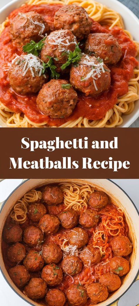 Spaghetti and Meatballs – Dive into a classic with this spaghetti and meatballs recipe! Juicy meatballs simmered in rich marinara sauce, served over perfectly cooked pasta—comfort food at its finest. Meat Ball Recipes Easy Spaghetti, How To Make Spaghetti Meatballs, Spaghetti Recipes With Meatballs, How To Make Meatballs For Spaghetti, Meatballs In Sauce Recipe, Beef Meatballs For Spaghetti, Meatball Recipes For Spaghetti, Homemade Meatballs For Spaghetti, Spaghetti Meatball Recipe