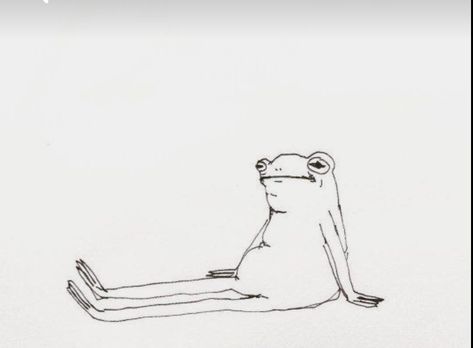 Lazy frog Goofy Frog Drawing, Frog On A Skateboard Drawing, Frog Fishing Drawing, Frog With Long Legs Drawing, Frog Illustration Drawing, Lazy Frog, Funky Frog Tattoo, Big Frog Drawing, Frog Surfing