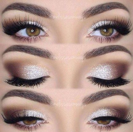 Formal Eye Makeup, Winter Make Up, Silver Eye Makeup, Hazel Eye Makeup, Silver Eyeshadow, Wedding Hairstyles And Makeup, Wedding Eye Makeup, Wedding Makeup For Brown Eyes, Makeup Tip