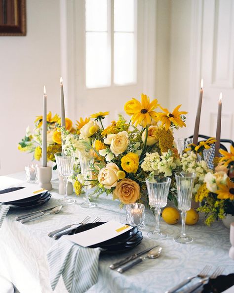 Swoooning over this styled shoot designed by @kaileerobertsdesign! From the yellow and orange hues, to the tapered candles, it is everything. 💛 •⁠ •⁠ Wed Society | Austin FEATURED vendors:⁠ Wedding Planning & Design: @kaileerobertsdesign⁠ Photography: @caitlinrosephoto ⁠ Reception Table: @whimhospitality ⁠ Bartending: @tooshayspirits ⁠ •⁠ •⁠ // Photo: @caitlinrosephoto ⁠ •⁠ •⁠ Other Vendors:⁠ @theallanhouse @emilyreynoldsdesign @jenkrausepaperco @folkandrowrentals @noma_eventsatx @nuagedesign... Linens For Wedding, Harmony Of Colors, Bohemian Wedding Inspiration, Wedding Tablecloths, Wedding Tablescape, Boho Wedding Inspiration, Event Floral Design, Flickering Candles, Wedding Linens