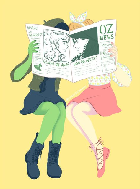 miss these two sweethearts <3  Wicked modern AU Theatre Illustration, Broadway Wicked, Elphaba And Glinda, Wicked Musical, Music Theatre, Musical Plays, Theatre Nerds, Theatre Life, Broadway Theatre