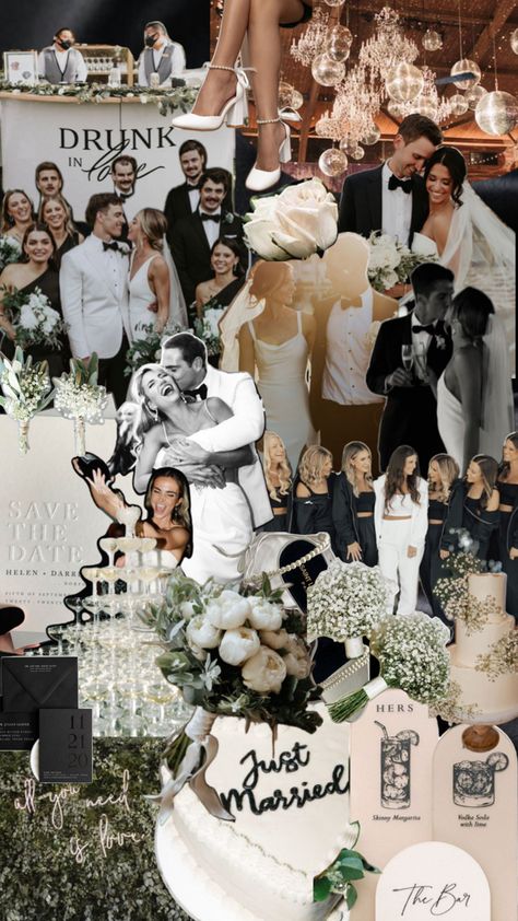 Hollywood Glam Wedding, Black And White Wedding Theme, Wedding Collage, Old Hollywood Wedding, White Wedding Theme, Hollywood Wedding, Wedding Money, Future Wedding Plans, Wedding Mood Board