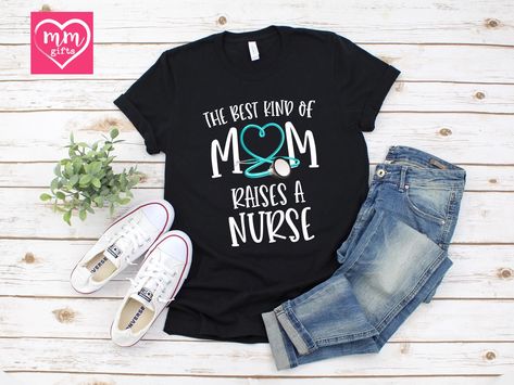 The Best Kind Of Mom Raises A Nurse Shirt- Short-Sleeve Unisex T-Shirt- Gift for proud mom of a nurse by MommyMakesGifts on Etsy https://www.etsy.com/listing/690316666/the-best-kind-of-mom-raises-a-nurse Grandma Shirts, Awareness Shirt, Soccer Shirts, Nursing Shirts, Party Shirts, Unisex Shirts, Shirts With Sayings, Teacher Shirts, Family Shirts