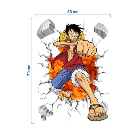 Cartoon Wall Decal-One Piece – The Treasure Thrift Wanted One Piece, Break Wall, Anime Room, Cartoon Wall, Wall Stickers Bedroom, Decoration Stickers, Wall Stickers Kids, One Piece Luffy, Anime Meme