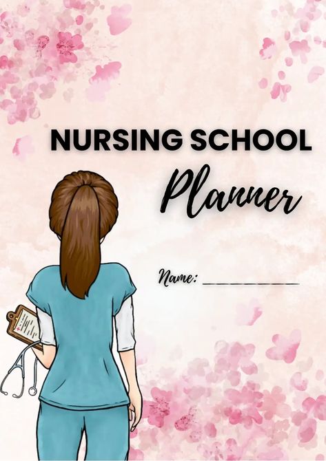 Nursing School Planner 01 .pdf Nursing Notebook Cover, Nursing Digital Stickers, Nurse Notebook, Nursing School Digital Planner, Nursing Planner, Nursing School Planner, School Planner, Nursing School